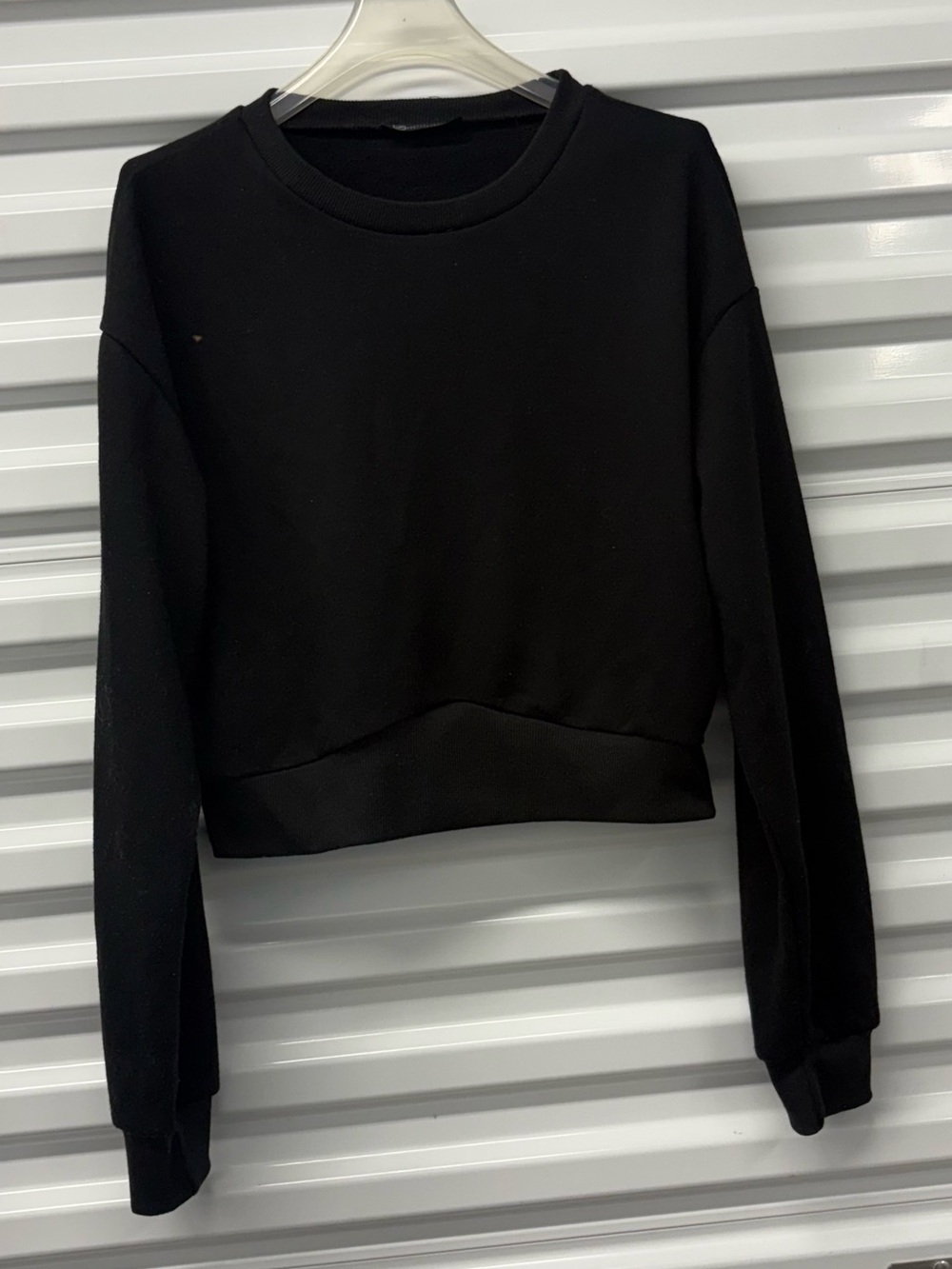 PRETTYGARDEN Women's M Black Solid Crew Neck Long Sleeve Pullover Sweatshirt
